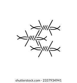 vector illustration of barbed wire concept