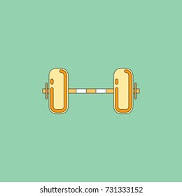 Vector illustration of barbell weight