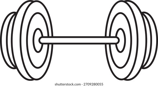 Ilustración vectorial de una barra con placas de peso en estilo de dibujos animados. Ideal para App de fitness, marca de gimnasio, guías de entrenamiento, contenido de entrenamiento de fuerza y diseños digitales relacionados con la salud.