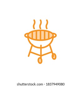 Ilustración de vectores, plantilla de diseño de iconos de cocina de barbacoa