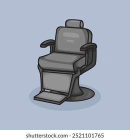 Ilustração vetorial Barber Chair. Cadeira de barbeiro de design vetorial. Ilustração de design de ícone da cadeira de barbeiro e ícone para site, digital e impressão