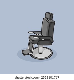 Ilustração vetorial Barber Chair. Cadeira de barbeiro de design vetorial. Ilustração de design de ícone da cadeira de barbeiro e ícone para site, digital e impressão