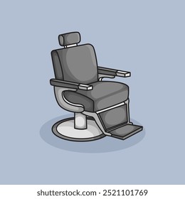 Ilustração vetorial Barber Chair. Cadeira de barbeiro de design vetorial. Ilustração de design de ícone da cadeira de barbeiro e ícone para site, digital e impressão