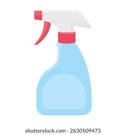 Ilustração vetorial do frasco de pulverização de barbeiro sobre fundo branco. Garrafa de spray de limpeza de desenhos animados.