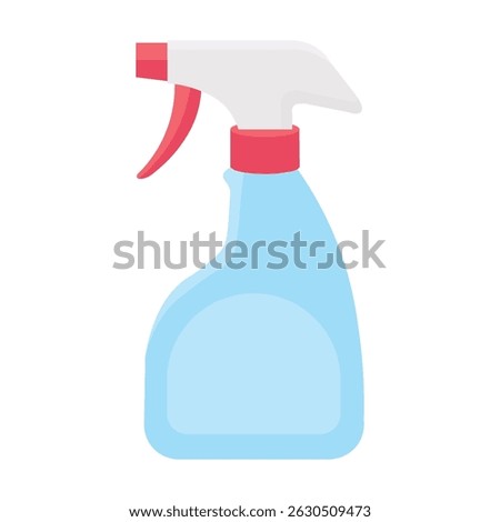Vector illustration of barber spray bottle on white background. Cartoon cleaning spray bottle.