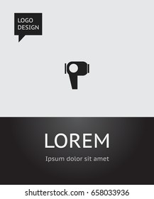Vector Illustration Of Barber Symbol On Hair Desiccative Machine Icon. Premium Quality Isolated Hair Drier Element In Trendy Flat Style.
