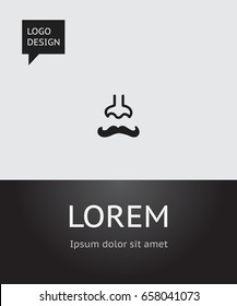 Vector Illustration Of Barber Symbol On Nasal Icon. Premium Quality Isolated Moustache Element In Trendy Flat Style.