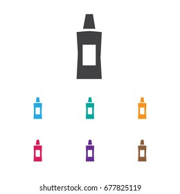 Vector Illustration Of Barber Symbol On Lotion Icon. Premium Quality Isolated Gel Element In Trendy Flat Style.