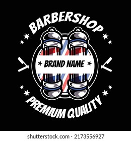 Vector illustration Barbershop haircuts vintage logo template