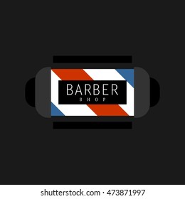 Vector Illustration of Barbershop icon, logo, emblem design template. Flat Style Design.