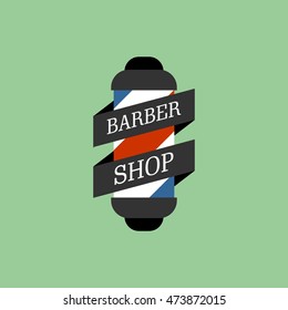 Vector Illustration of Barbershop icon, logo, emblem design template. Flat Style Design.