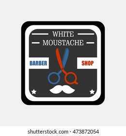 Vector Illustration of Barbershop icon, logo, emblem design template. Flat Style Design.