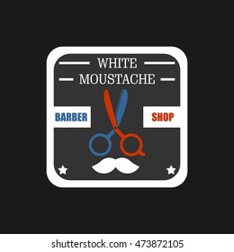 Vector Illustration of Barbershop icon, logo, emblem design template. Flat Style Design.