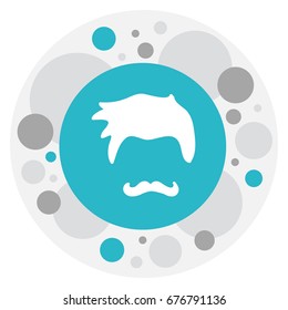 Vector Illustration Of Barbershop Symbol On Stylish Icon. Premium Quality Isolated Stubble Element In Trendy Flat Style.