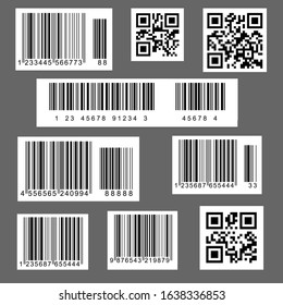 Barcode Labels Code Stripes Sticker Digital Stock Vector (Royalty Free ...