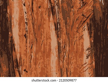 vector illustration of bark off a australian redbox gumtree, abstract digital vector drawing of tree covering 