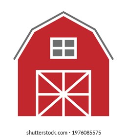 Vector illustration of a barn