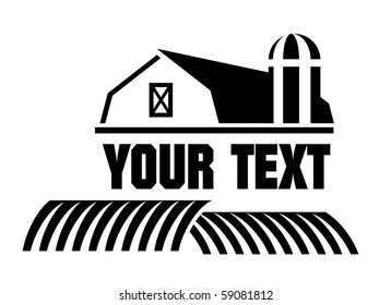 Vector Illustration Of Barn And Farm Icon