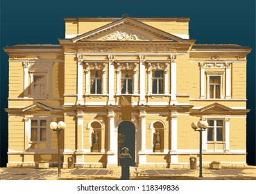 Vector illustration of a baroque palace.