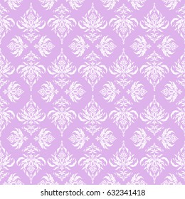 Vector illustration. Baroque vintage damask seamless pattern in neutral and white colors. Luxury classic ornament, royal victorian texture for wallpapers, print, textile or fabric.
