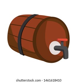 Vector illustration of barrel and cask symbol. Collection of barrel and wooden stock symbol for web.