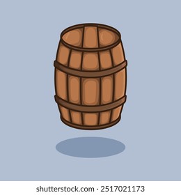 Vector illustration Barrel. Vector design Barrel. Barrel Vector Cartoon design illustration and icon for website, digital and print