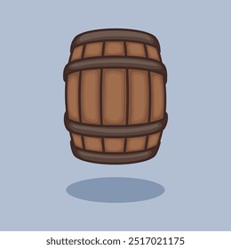 Vector illustration Barrel. Vector design Barrel. Barrel Vector Cartoon design illustration and icon for website, digital and print