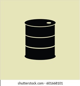 Vector illustration of  Barrel icon in Black
