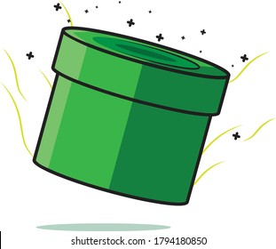Vector Illustration of Barrel Super Mario. Cute character barrel. Suitable for graphic video game, mascot logo, and toy store business.