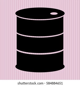 ilustración vectorial del símbolo de barril en negro
