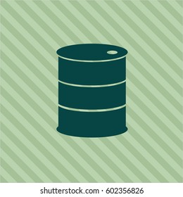 Icono de símbolo de barril en verde
