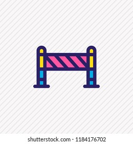 Vector Illustration Of Barrier Icon Colored Line. Beautiful Architecture Element Also Can Be Used As Roadblock Icon Element.