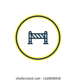 Ilustração vetorial da linha do ícone de barreira. O elemento de arquitetura bonita também pode ser usado como elemento de ícone de bloqueio de estrada.