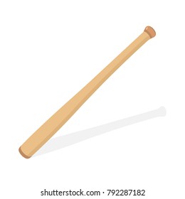 Vector illustration with a baseball bat
