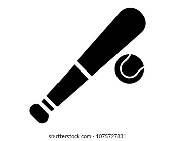 Vector illustration of a Baseball Bat and Ball