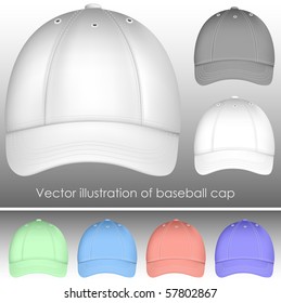 Vector illustration of baseball cap.