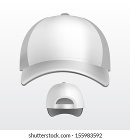 Vector Illustration of Baseball Cap Isolated on White Background