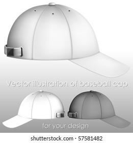 Vector illustration of baseball cap. More clothing designs in my portfolio.