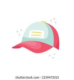 Vector illustration of a baseball cap. Summer hats.