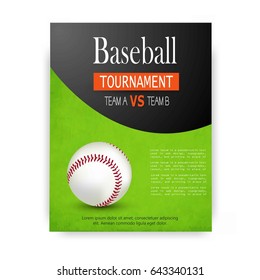 Vector illustration of Baseball game  sports posters design. 