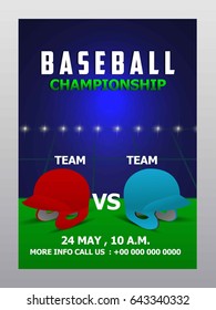 Vector illustration of Baseball game  sports posters design. 