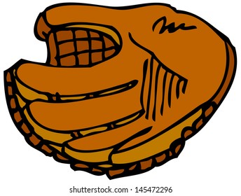 Ilustración vectorial de un guante de béisbol
