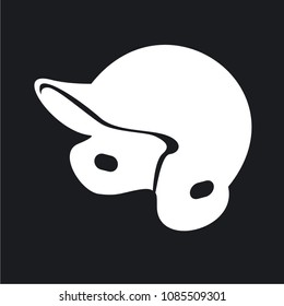 Vector illustration baseball helmet icon