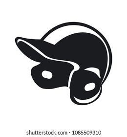 Vector illustration baseball helmet icon