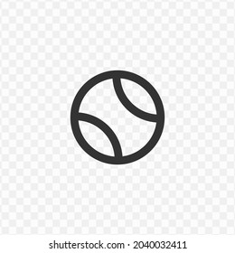 Vector illustration of baseball icon in dark color and transparent background(png).