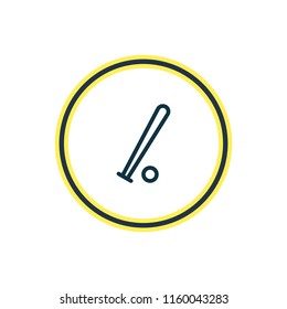 Vector illustration of baseball icon line. Beautiful lifestyle element also can be used as batting icon element.