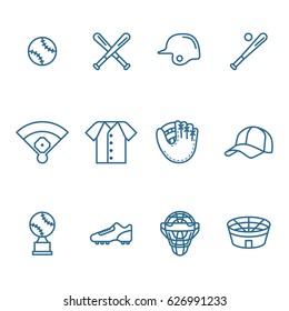 Vector Illustration of Baseball Icons