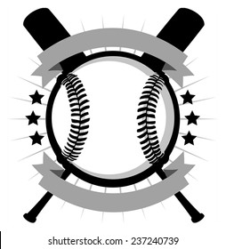 Vector illustration of baseball logo.