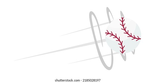 Vector illustration of a baseball in motion on a white background. Baseball ball isolated. vector eps10