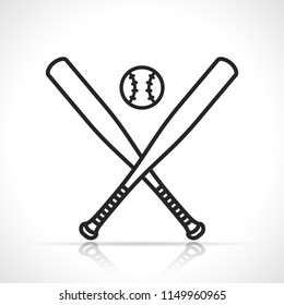 Vector illustration of baseball or softball icon